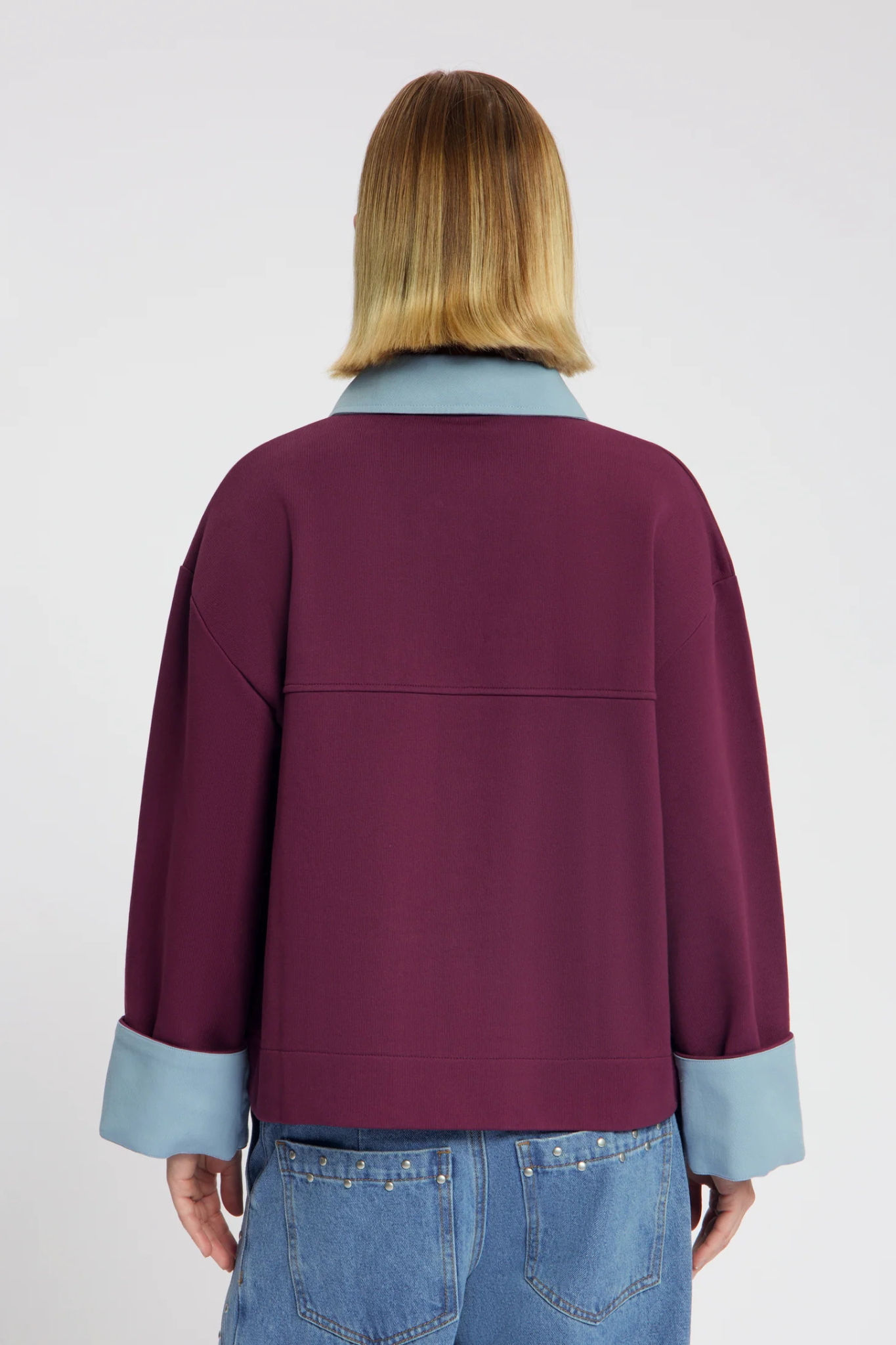 LUCILLA POLO SWEAT - PLUM