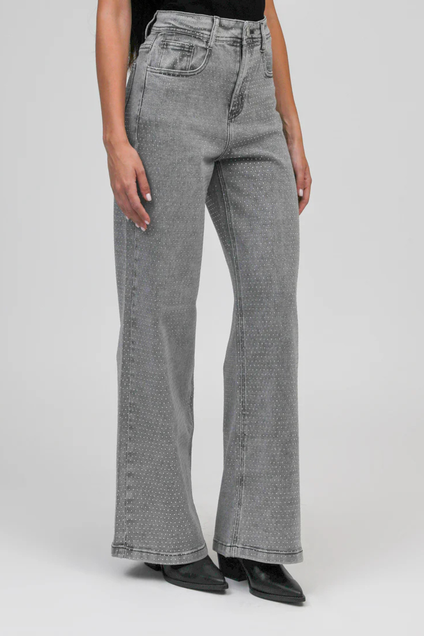 PAILLETTES JEANS - GREY