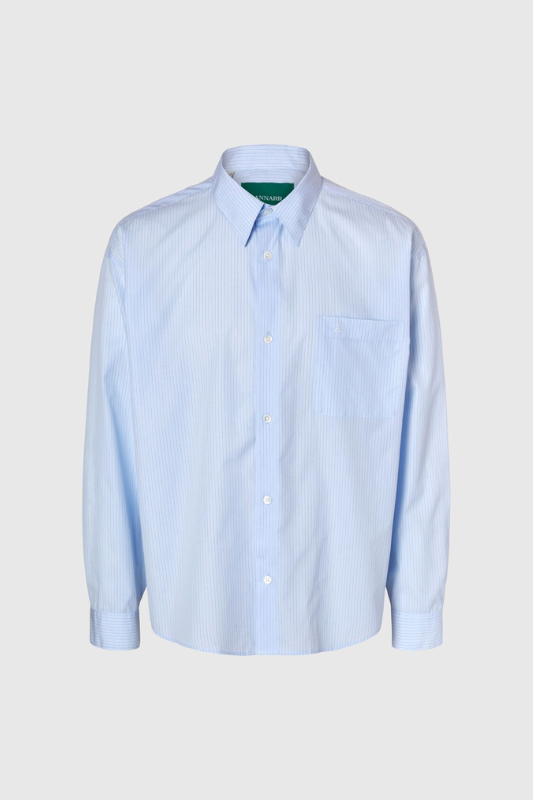 ANRRELAXROAR POPLIN SHIRT LONG SLEEVE - CASHMERE BLUE