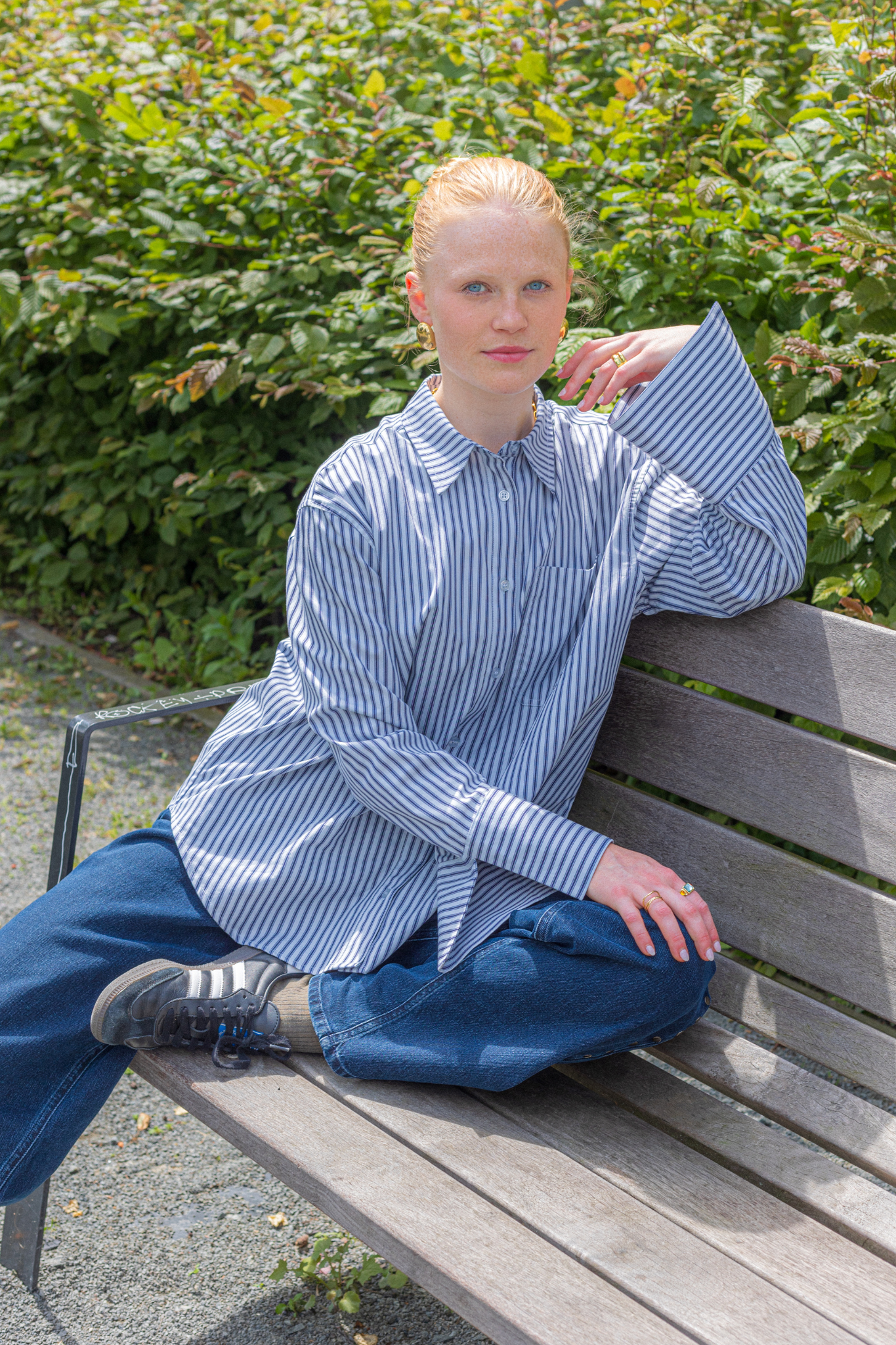 LAINEY SHIRT - DELICATE BLUE STRIPE