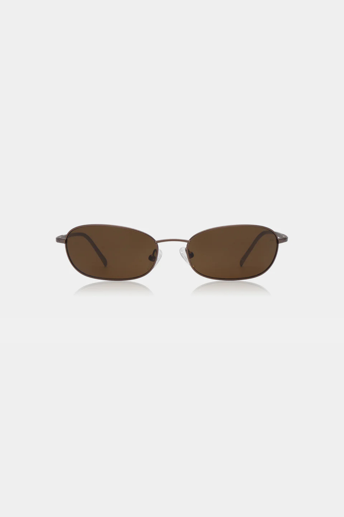 A. Kjaerbede jack sunglasses in matte brown. Front view