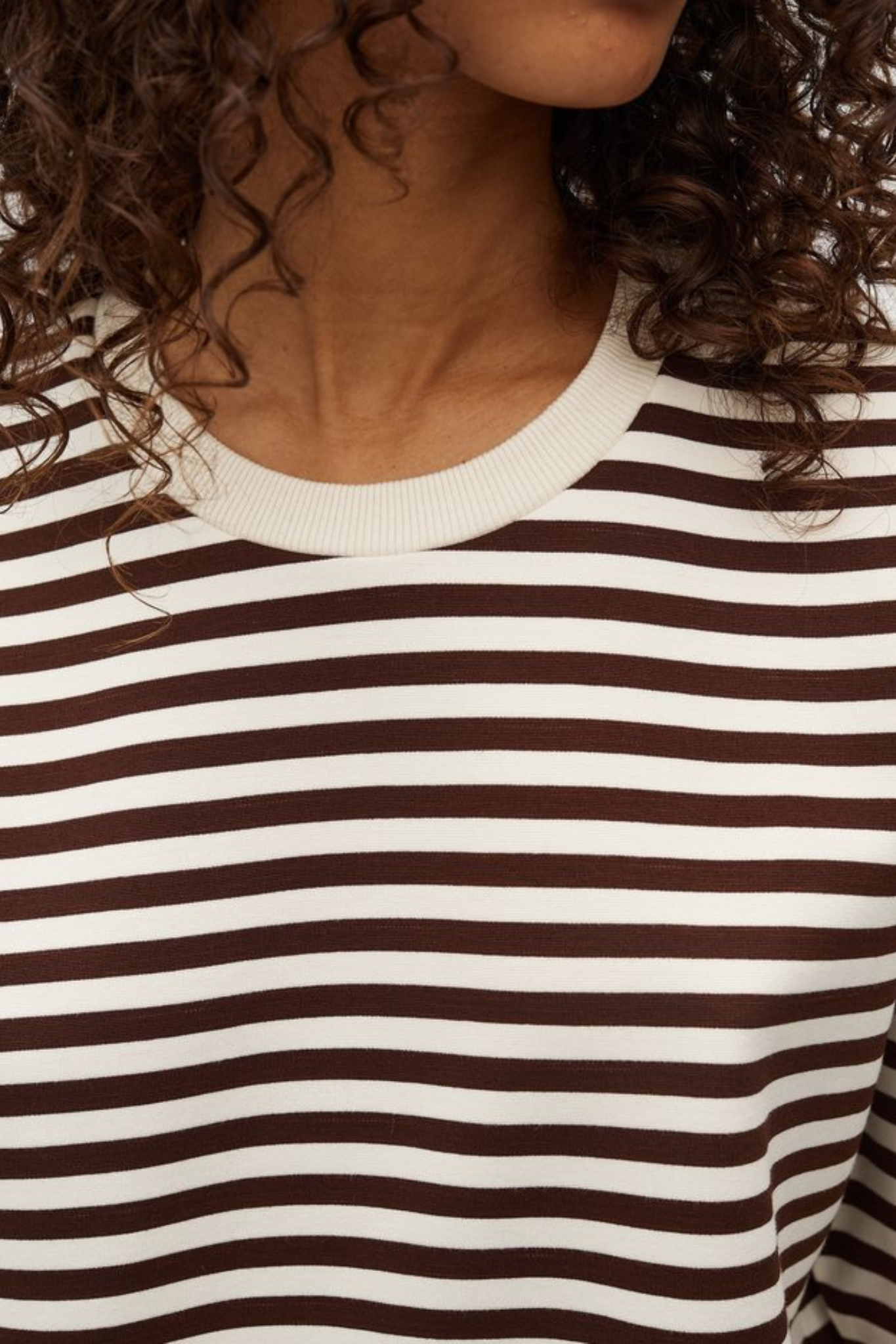 EMRYS BETSY STRIPE T-SHIRT - JAVA SUGAR STRIPE