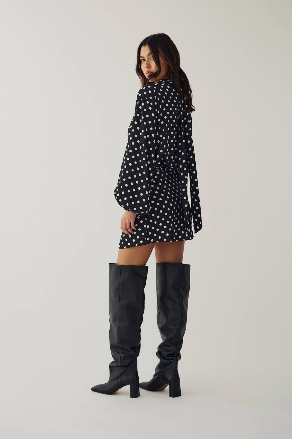 MELDA DRESS - DEBBEE BLACK PRINT