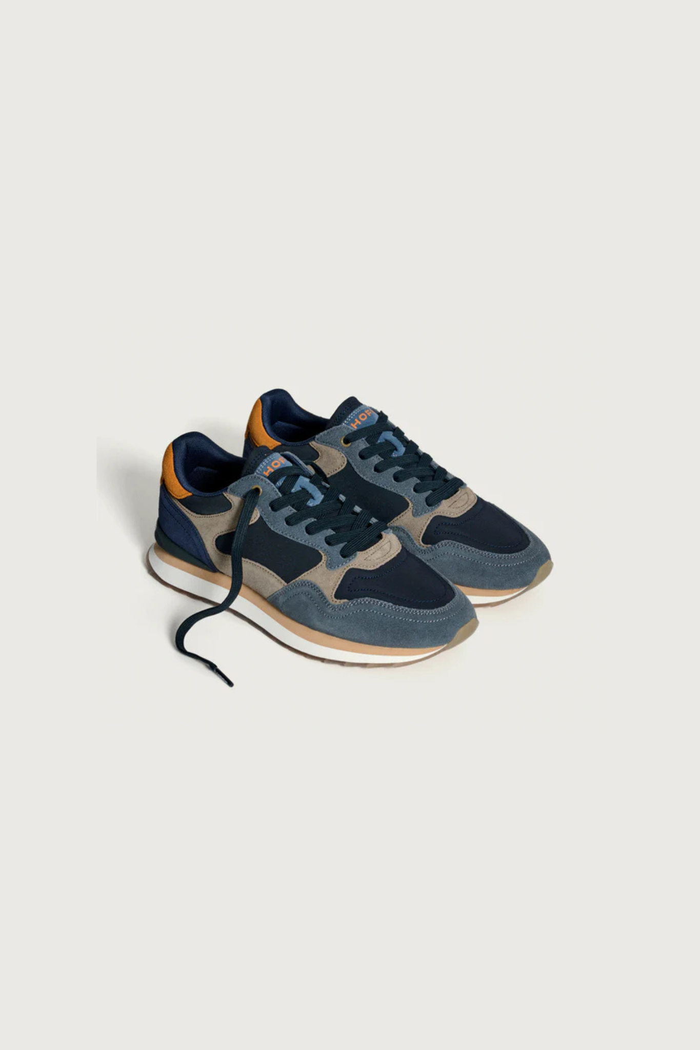 CITY VENICE MEN SNEAKERS - BLUE/ORANGE/BROWN