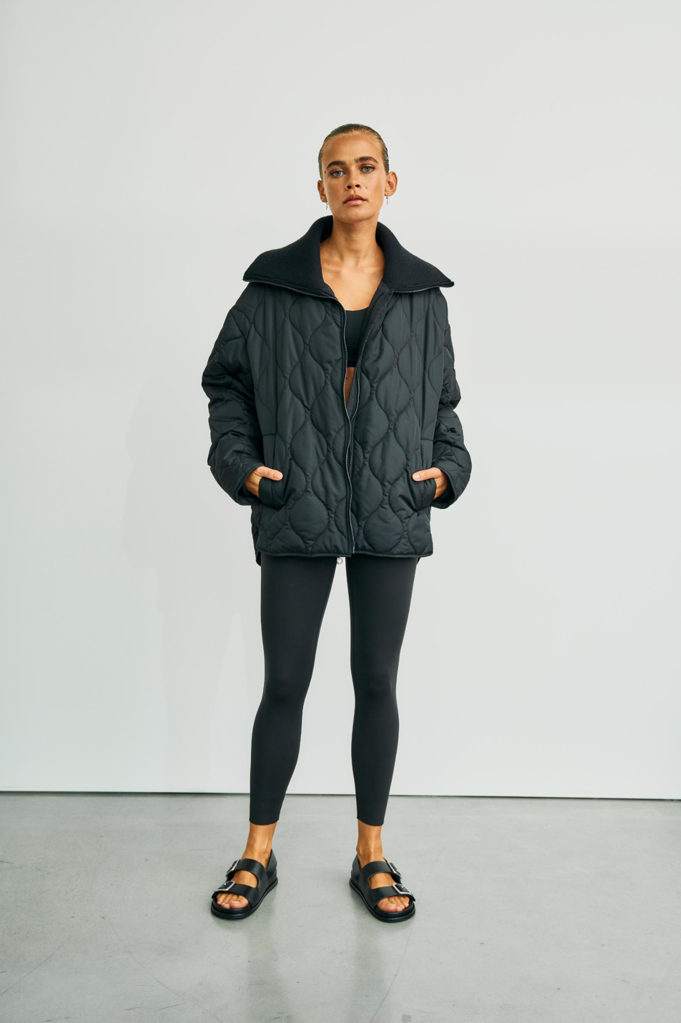 TRIBECCA QUILTED JACKET - BLACK