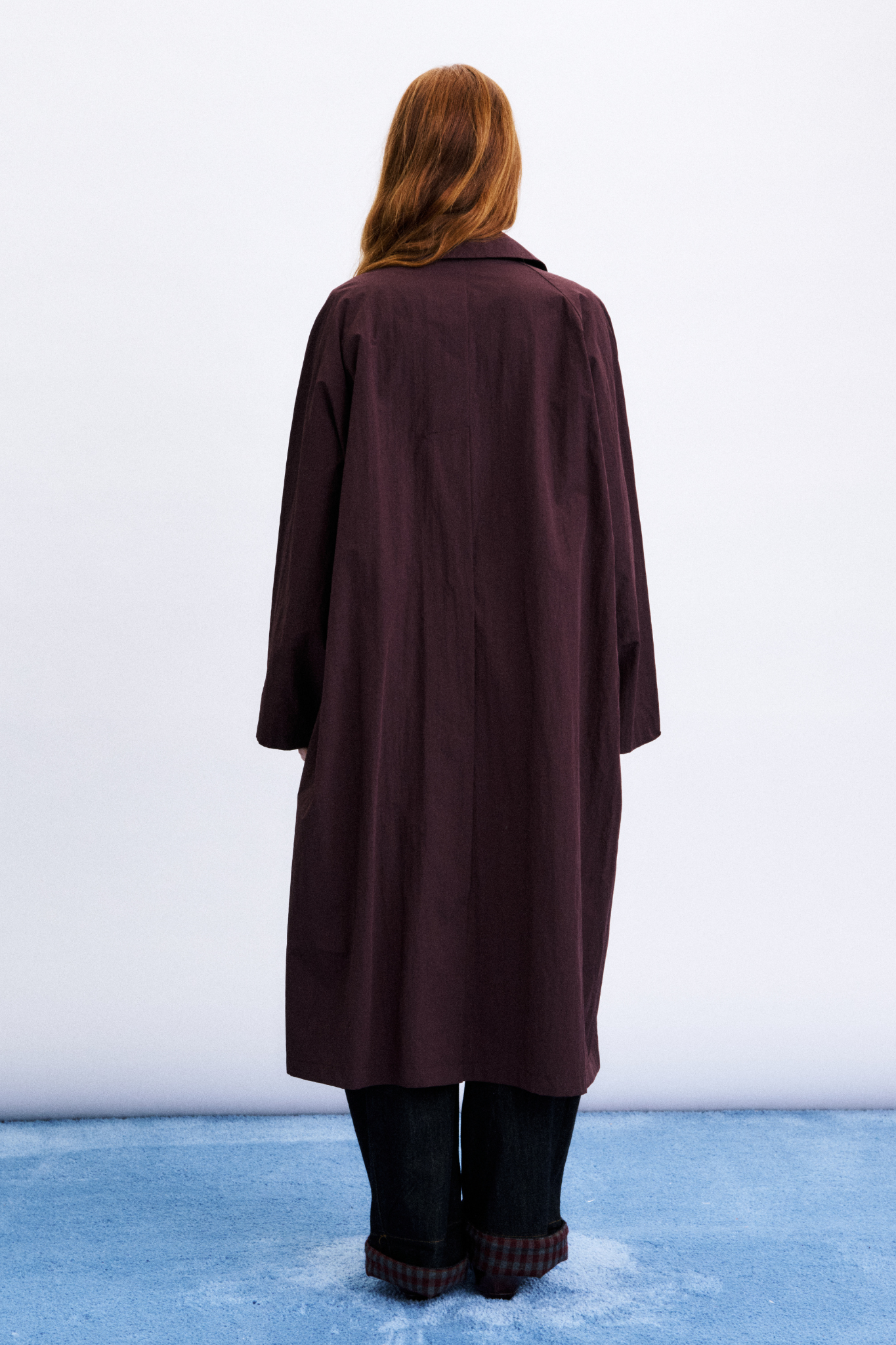 TOMITA TRENCH COAT - BORDEAUX
