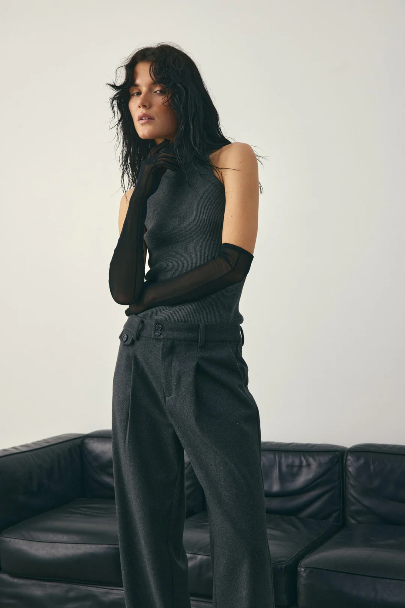 JOANN PANTS - DARK GREY MEL