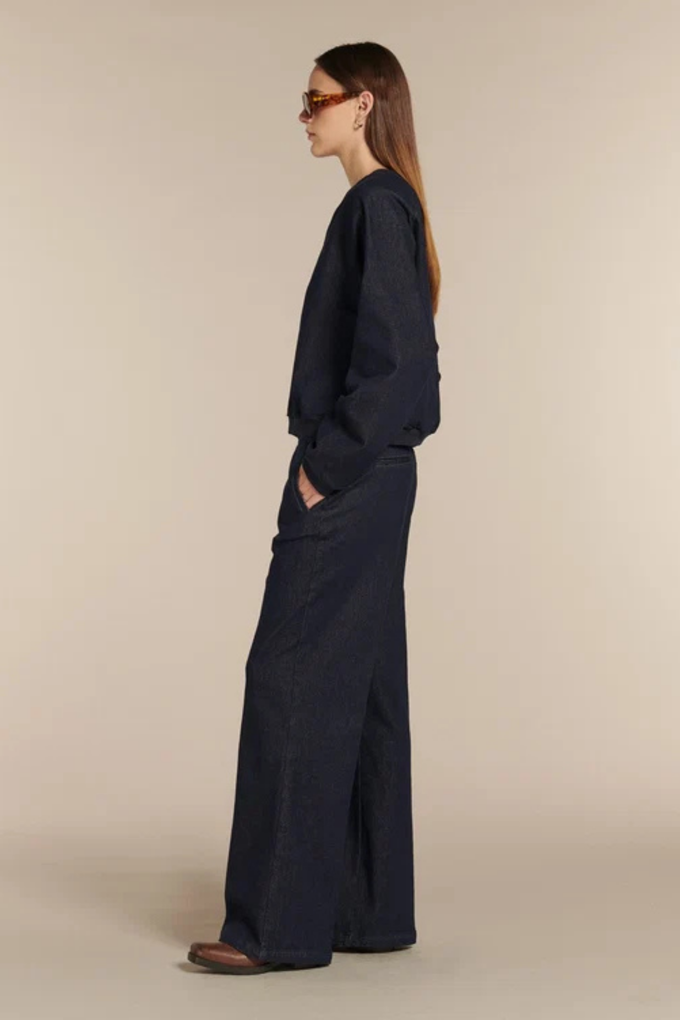 NAPA LONG DENUM LAINE PANTS - ANTIQUE NIGHT