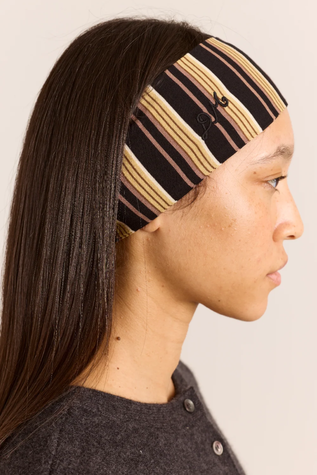 STRIPE HEADBAND - CHESTNUT