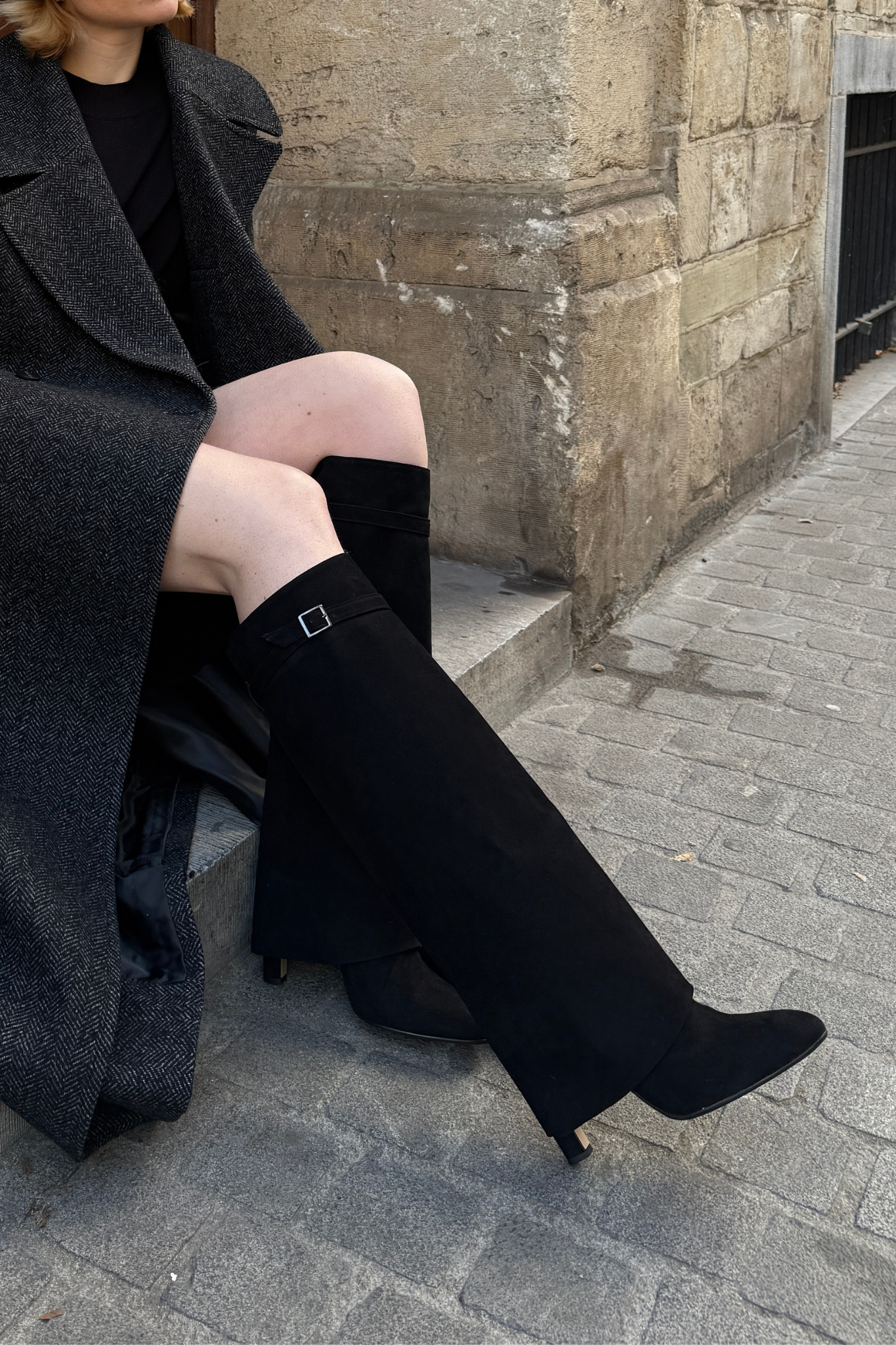 DONNA CAMOSCIO CALZATURE BOOTS - NERO