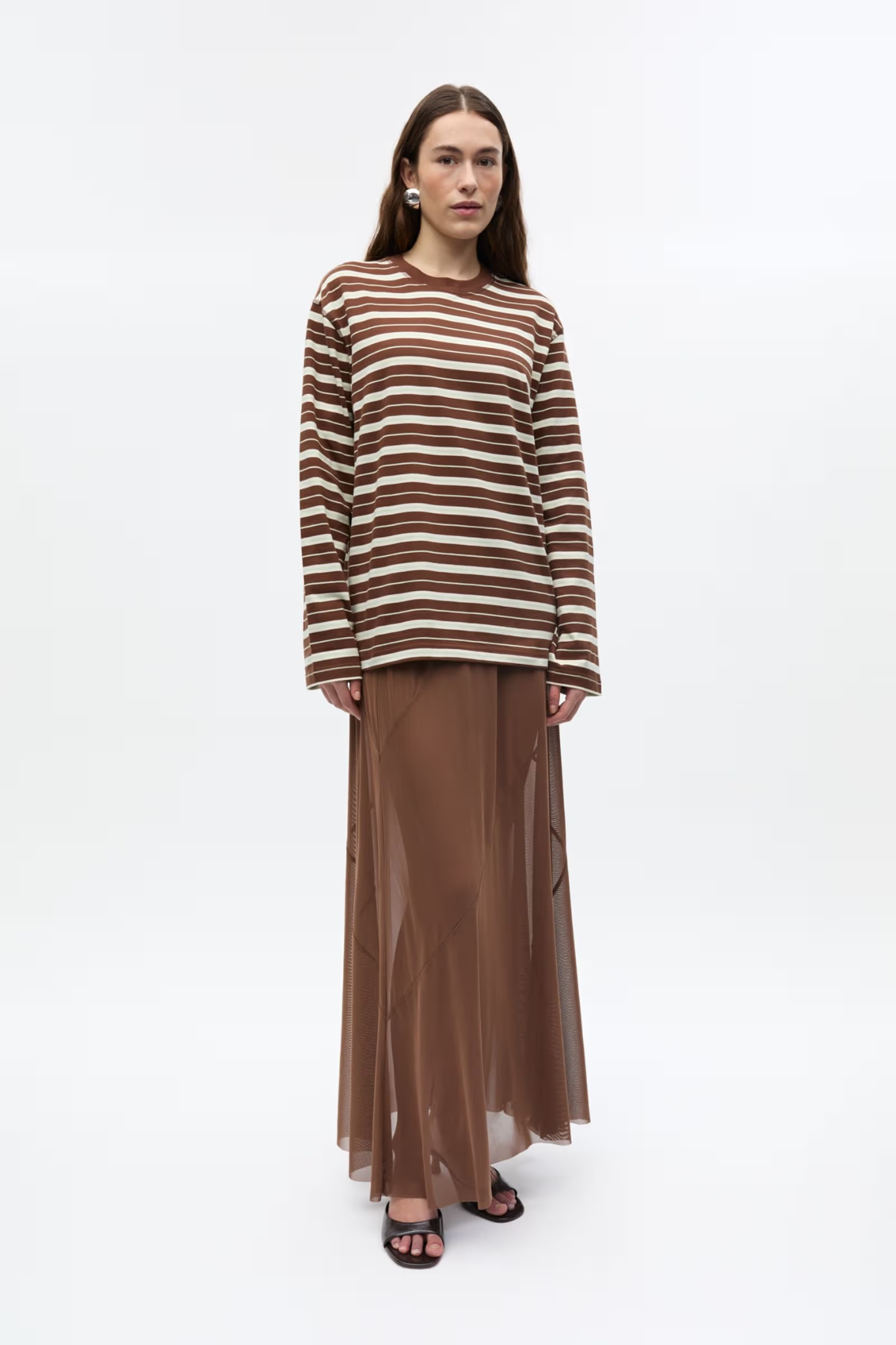 KULLA LS STRIPE T-SHIRT - PINE BOK STRIPE