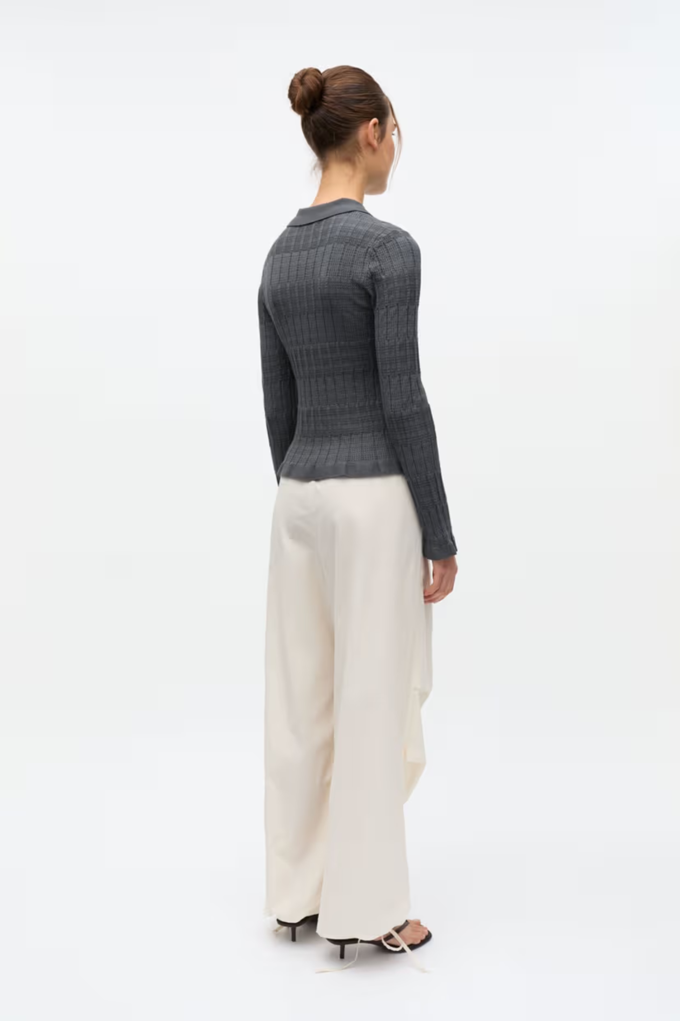 YELIA LS CARDIGAN - DARK GREY MEL