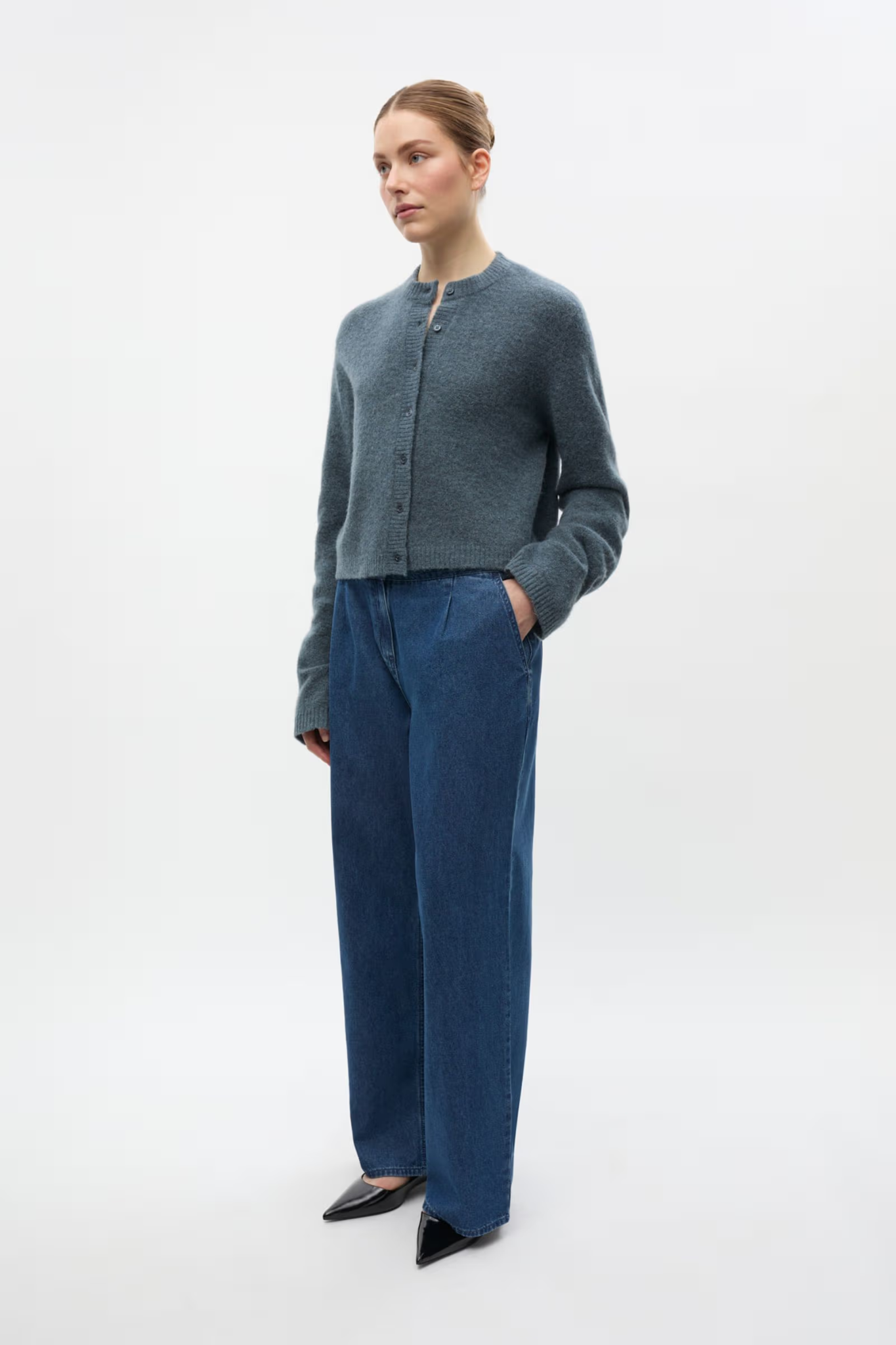 ADA LS CARDIGAN - STORMY WEATHER MEL.