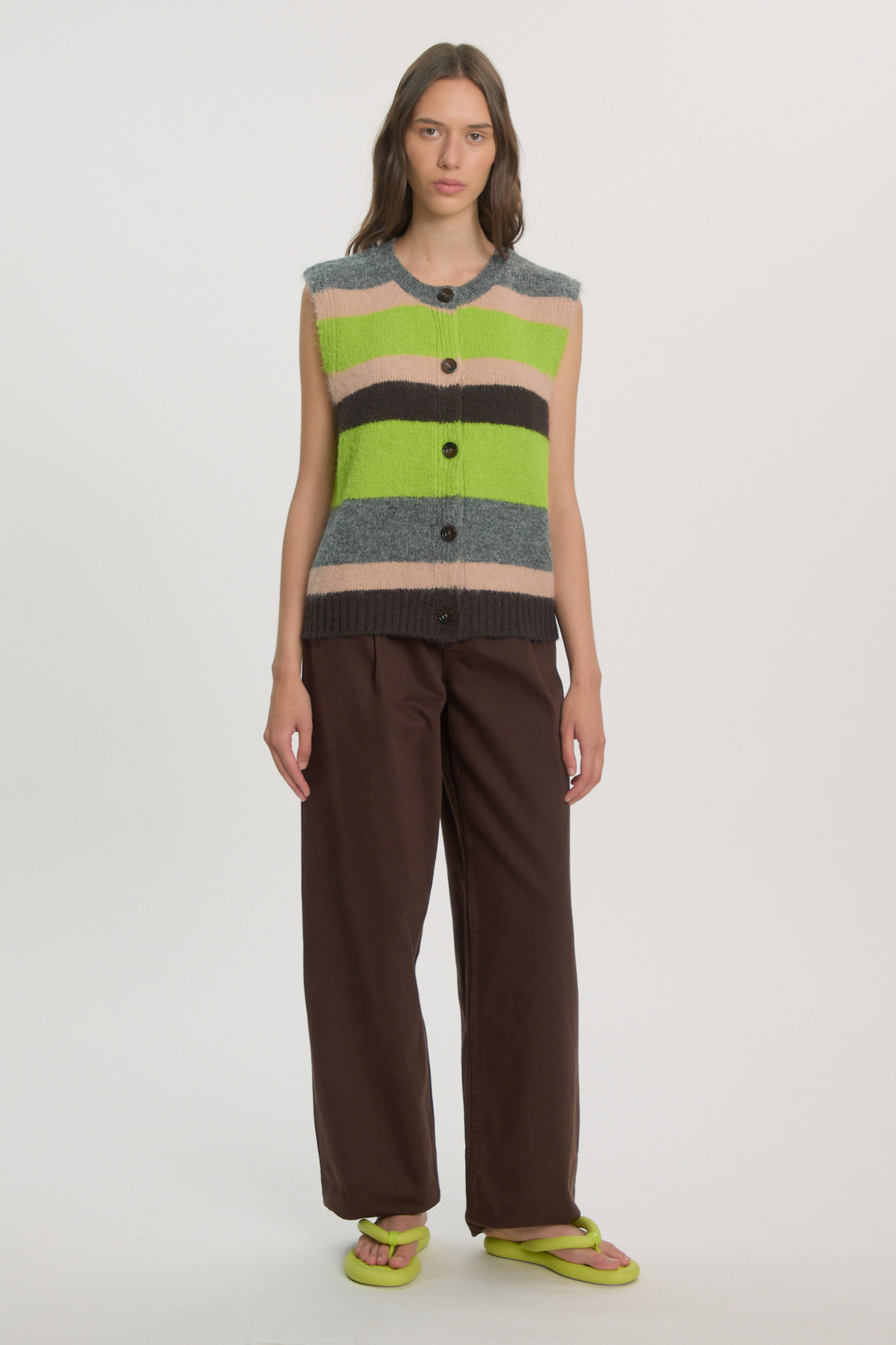 WEDEKE KNIT VEST - MULTI STRIPE