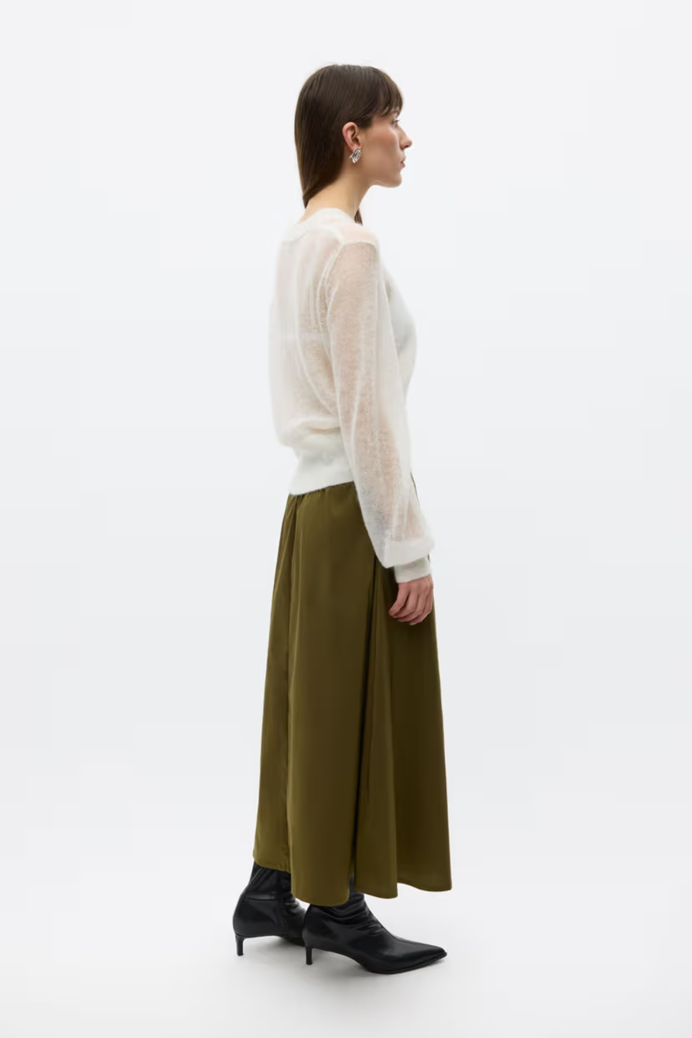 DOVA LS V-N KNIT - SILVER BIRCH
