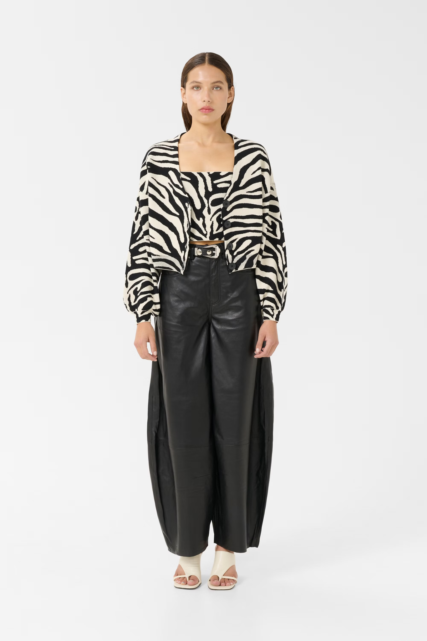 ZEBBA CARDIGAN - BLACK/BIRCH TIGER