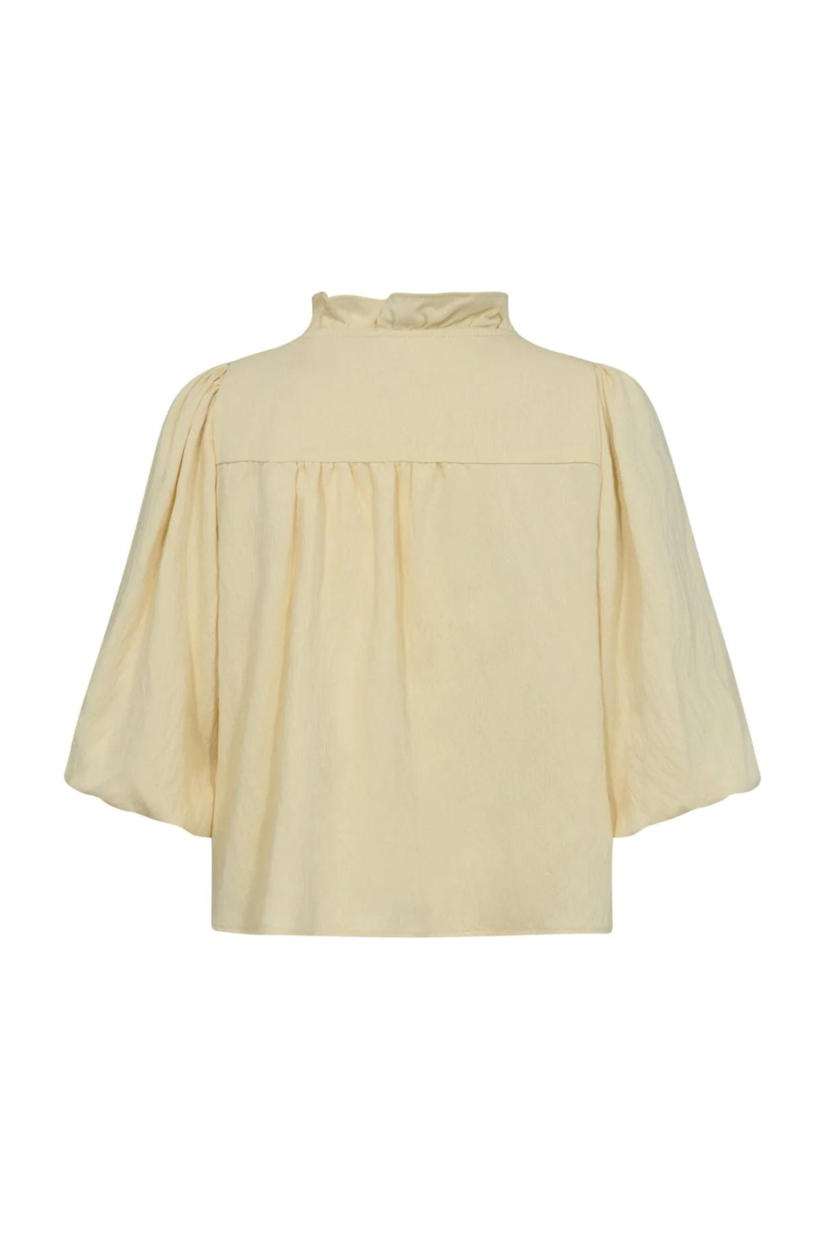 SUEDACC PUFF BLOUSE - PALE YELLOW