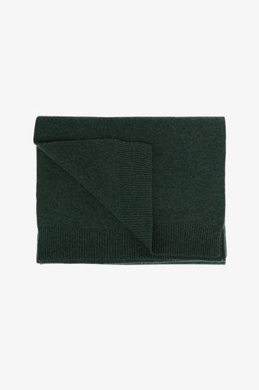 MERINO WOOL SCARF - HUNTER GREEN