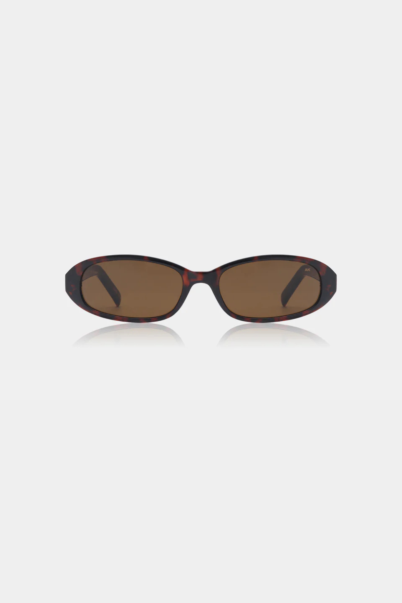 A. Kjaerbede macy sunglasses in demi tortoise. Front view