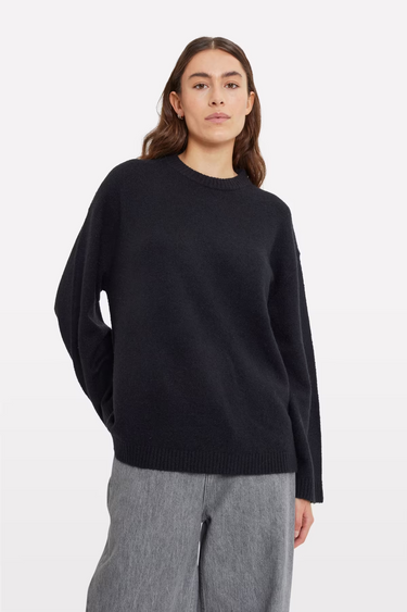 ENORTA LS KNIT - BLACK