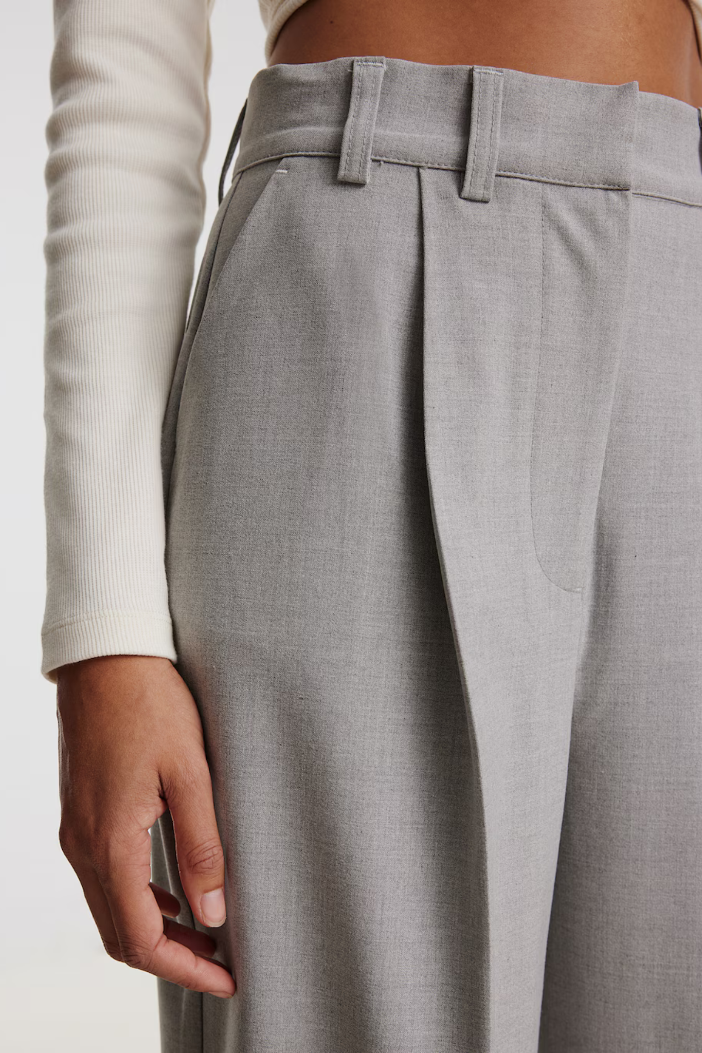 KAJ PANTS - GREY MELANGE