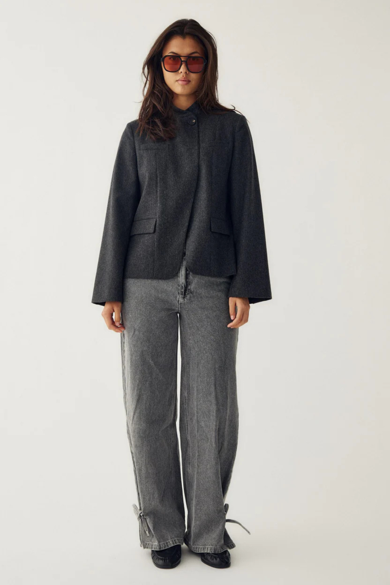 MONIQUE BLAZER - DARK GREY MELANGE