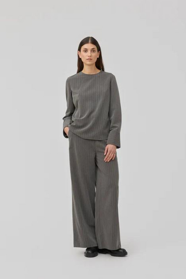 KEMMA PANTS - GREY PINSTRIPE