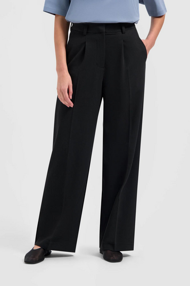 TAILORED WIDE LEG PANTS - BLACK