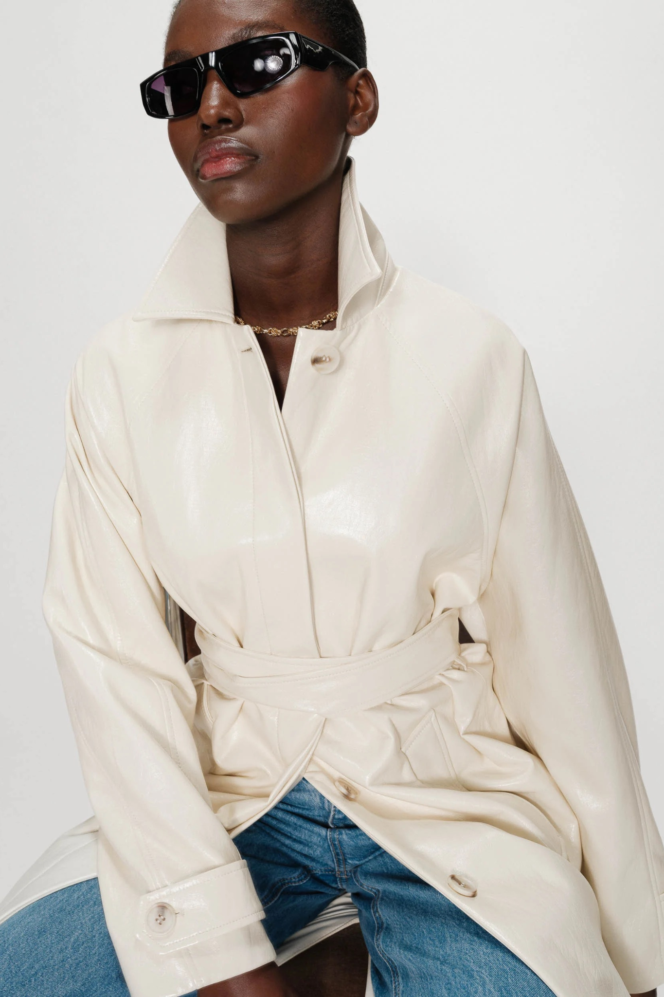 VELOURS COAT - VANILLE