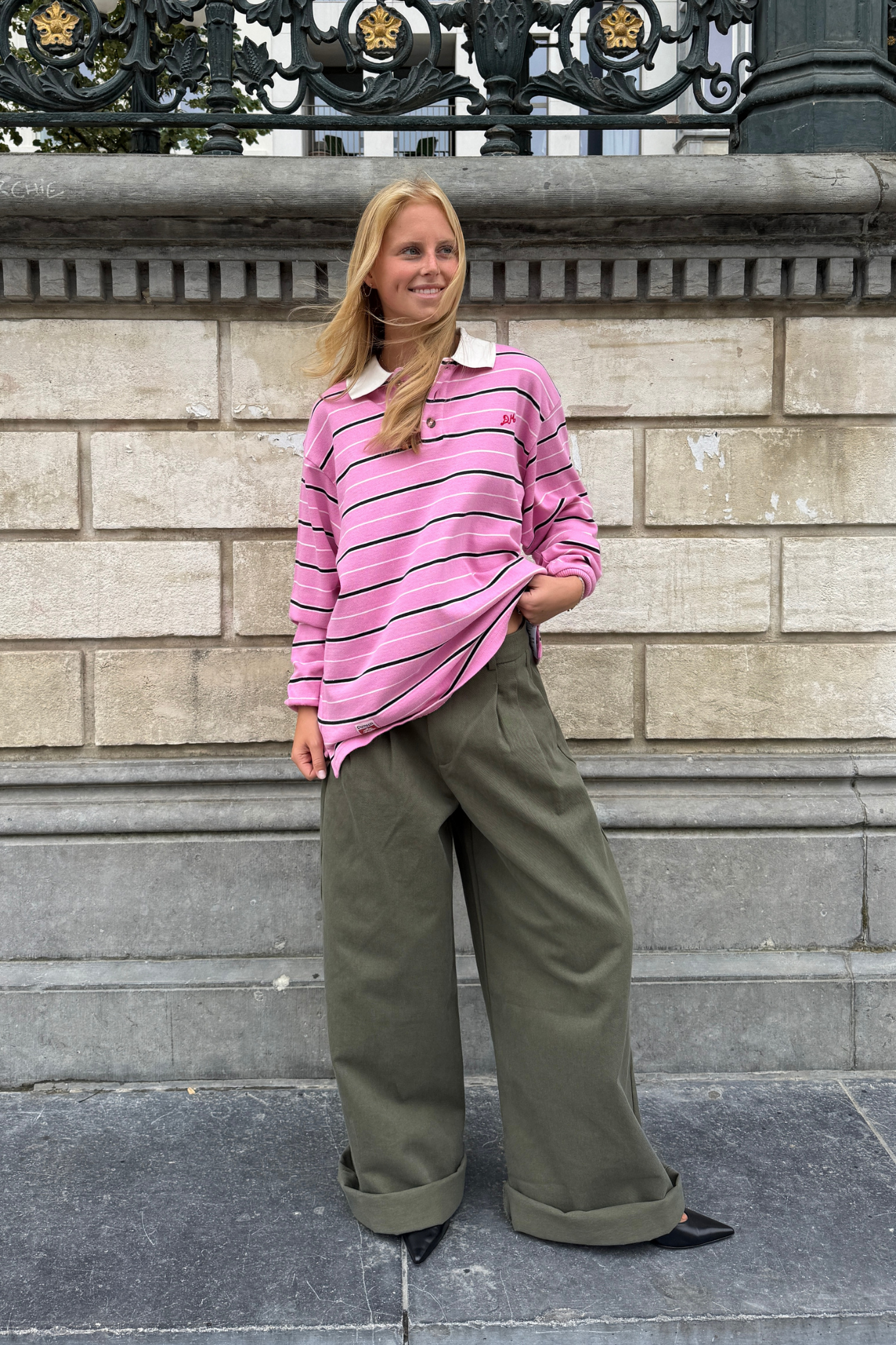 REMIE RUGBY SHIRT - PINK STRIPE