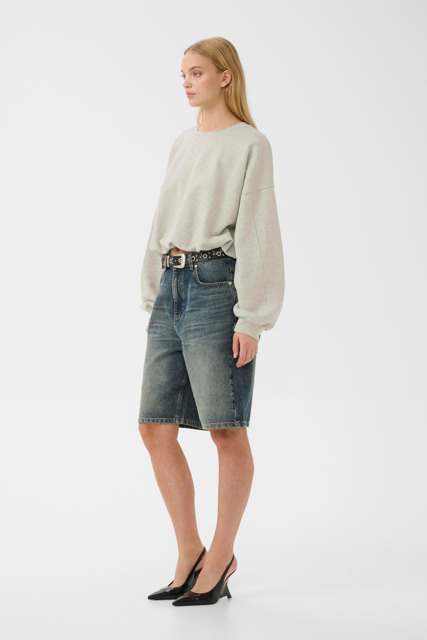 KAHLA MEL SWEATSHIRT - ULTRA LIGHT GREY