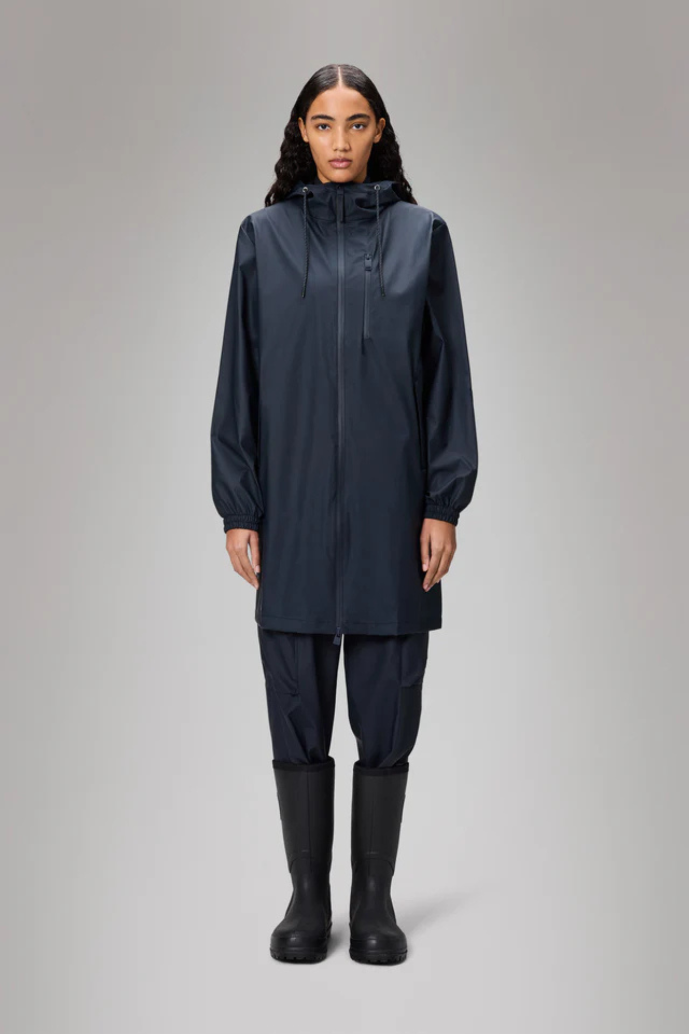 LONG STORM W3 BREAKER JACKET - NAVY