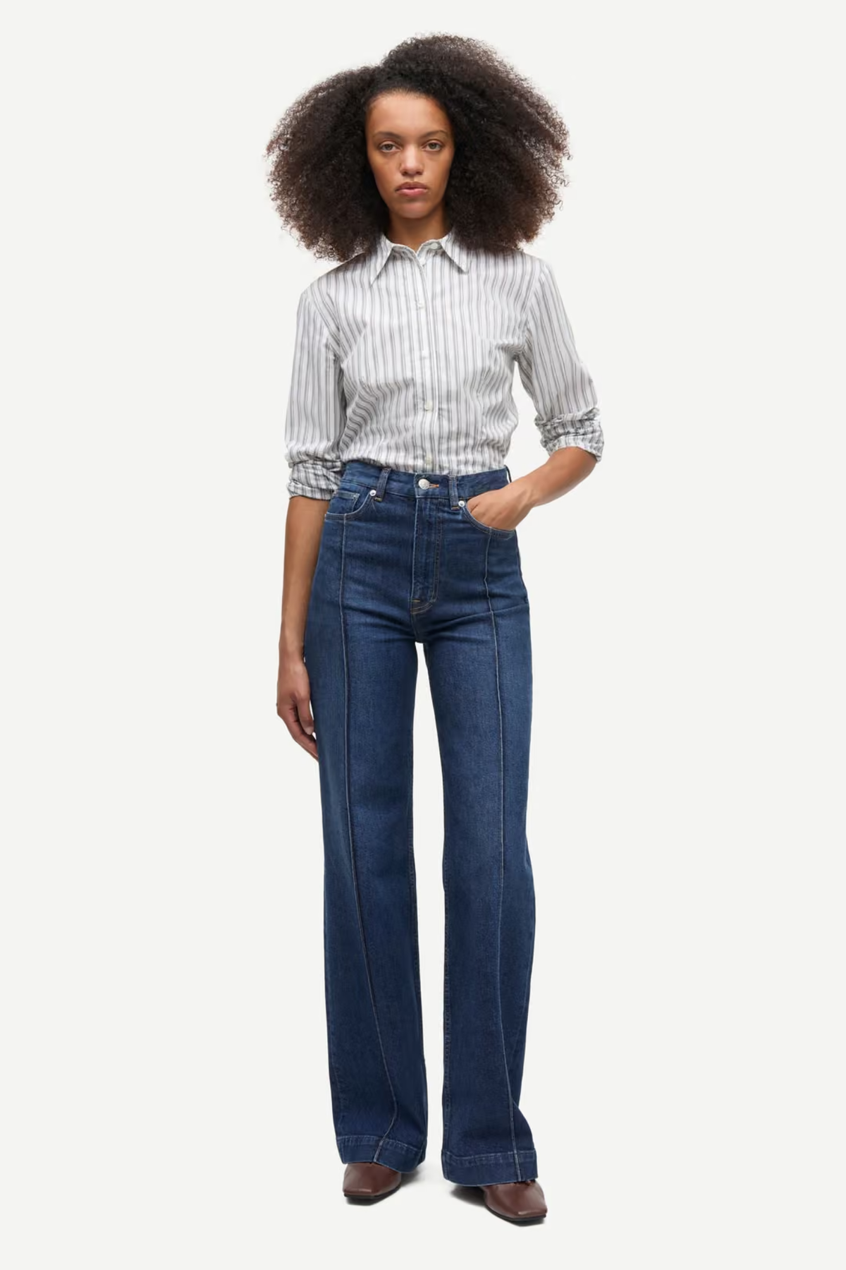 REBECCA TUCK JEANS  - PARIS BLUE COMFORT