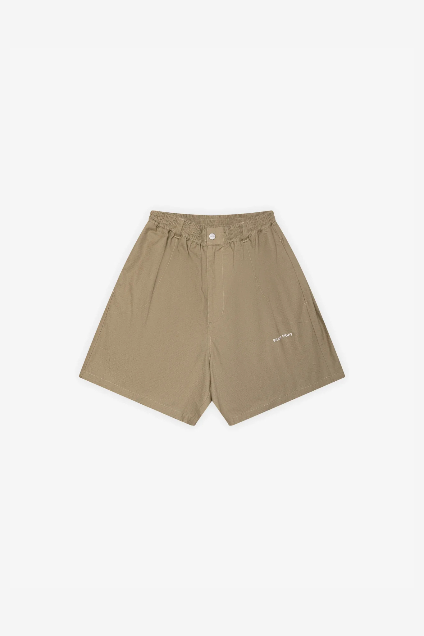 RIPSTOP TEXT LOGO SHORTS - OLIVE GREEN