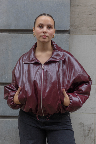 PAQUITA BOMBER JACKET - BORDEAUX