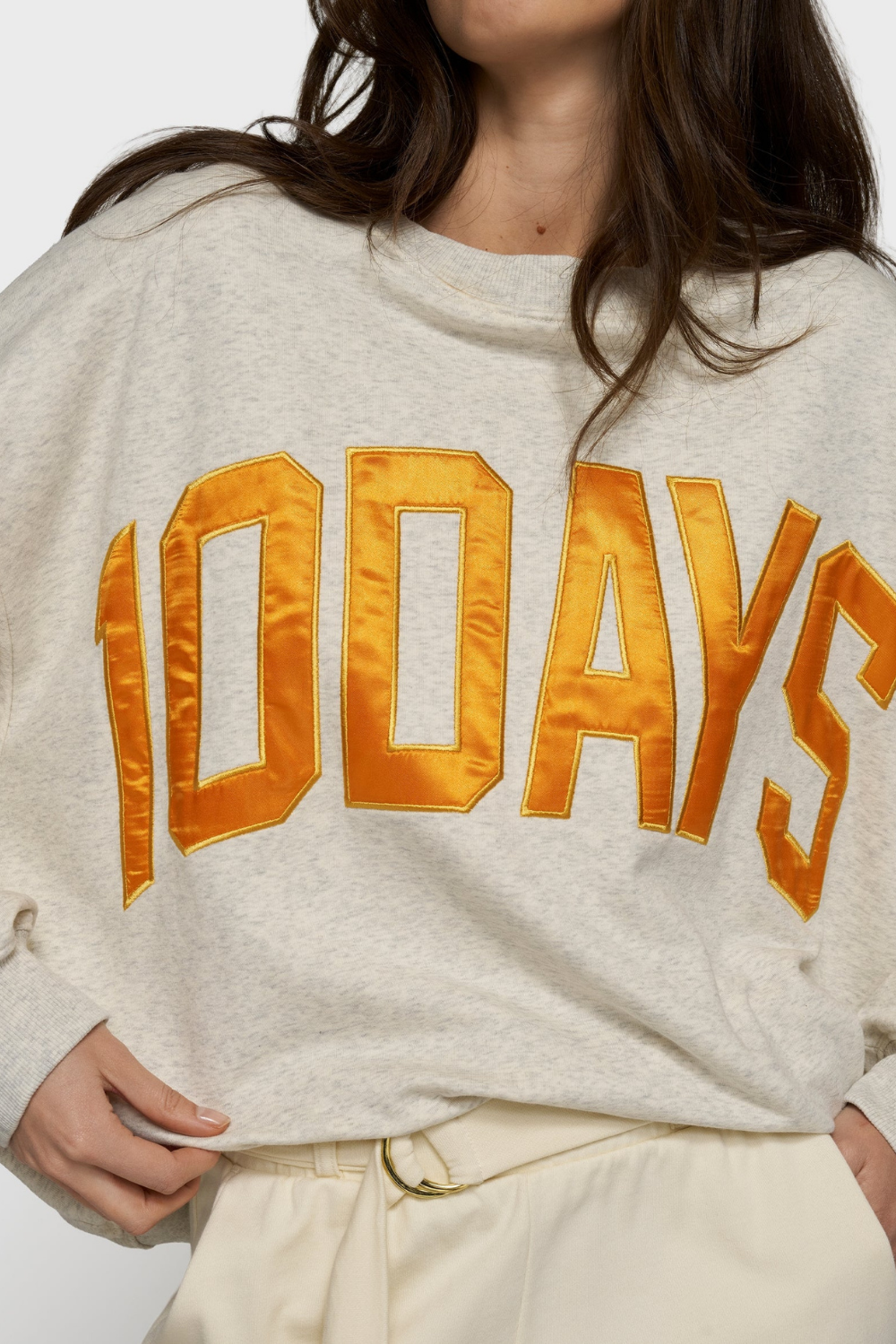 10DAYS SWEATER - SOFT WHITE MELEE