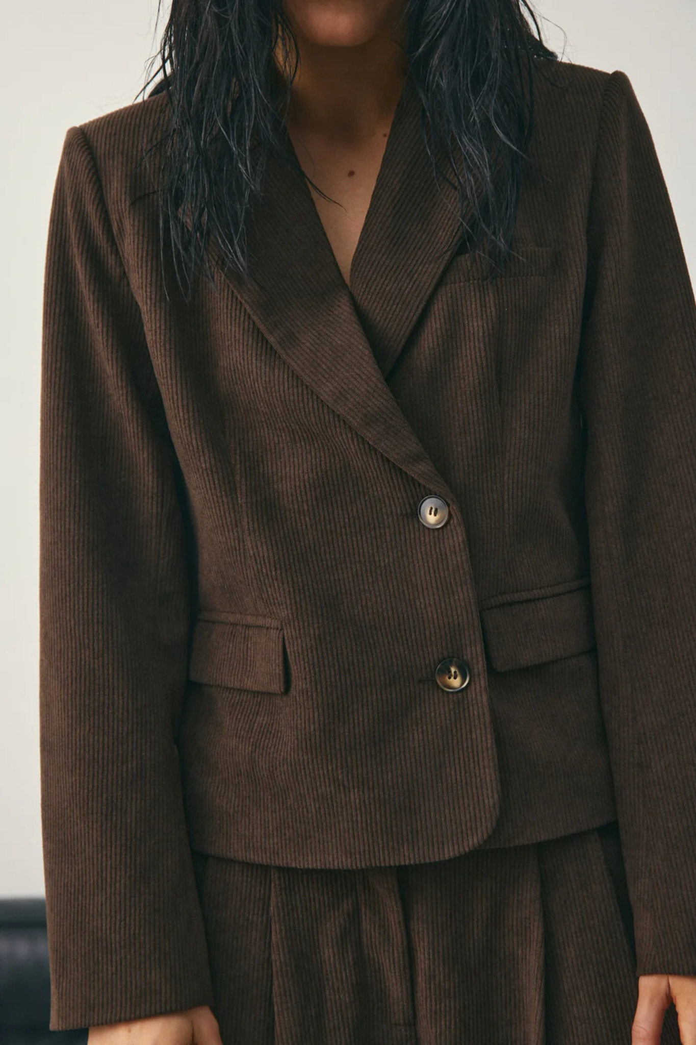 LAUR BLAZER - CHOCOLATE