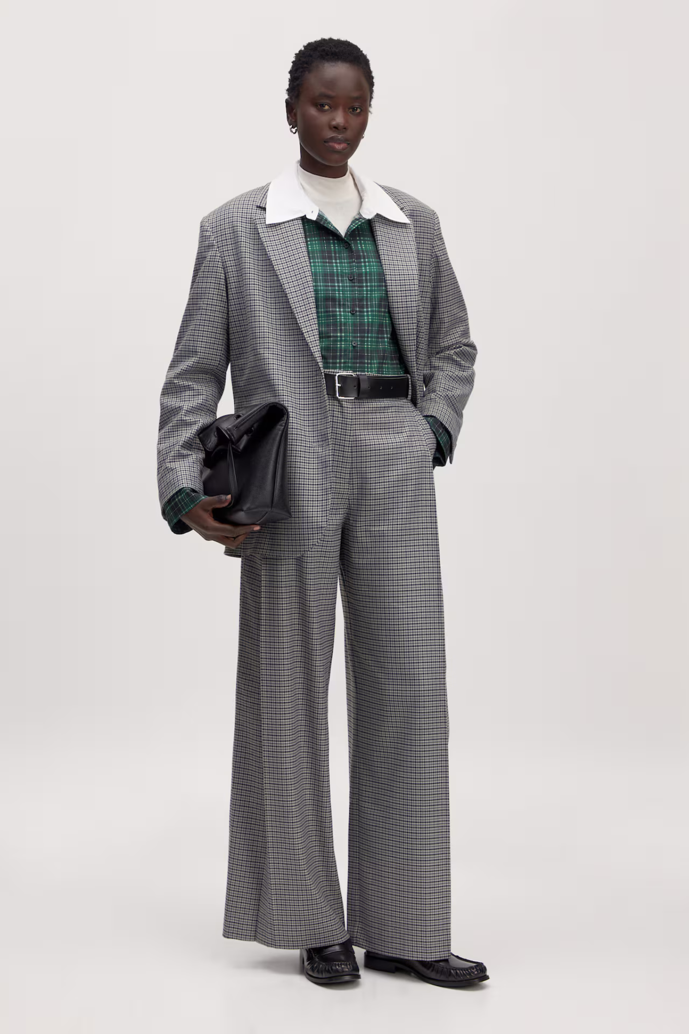 LANEA PANTS - GREY CHECK