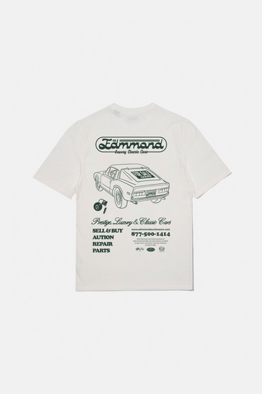 LUXURY CARS T-SHIRT - PLAIN OFF WHITE