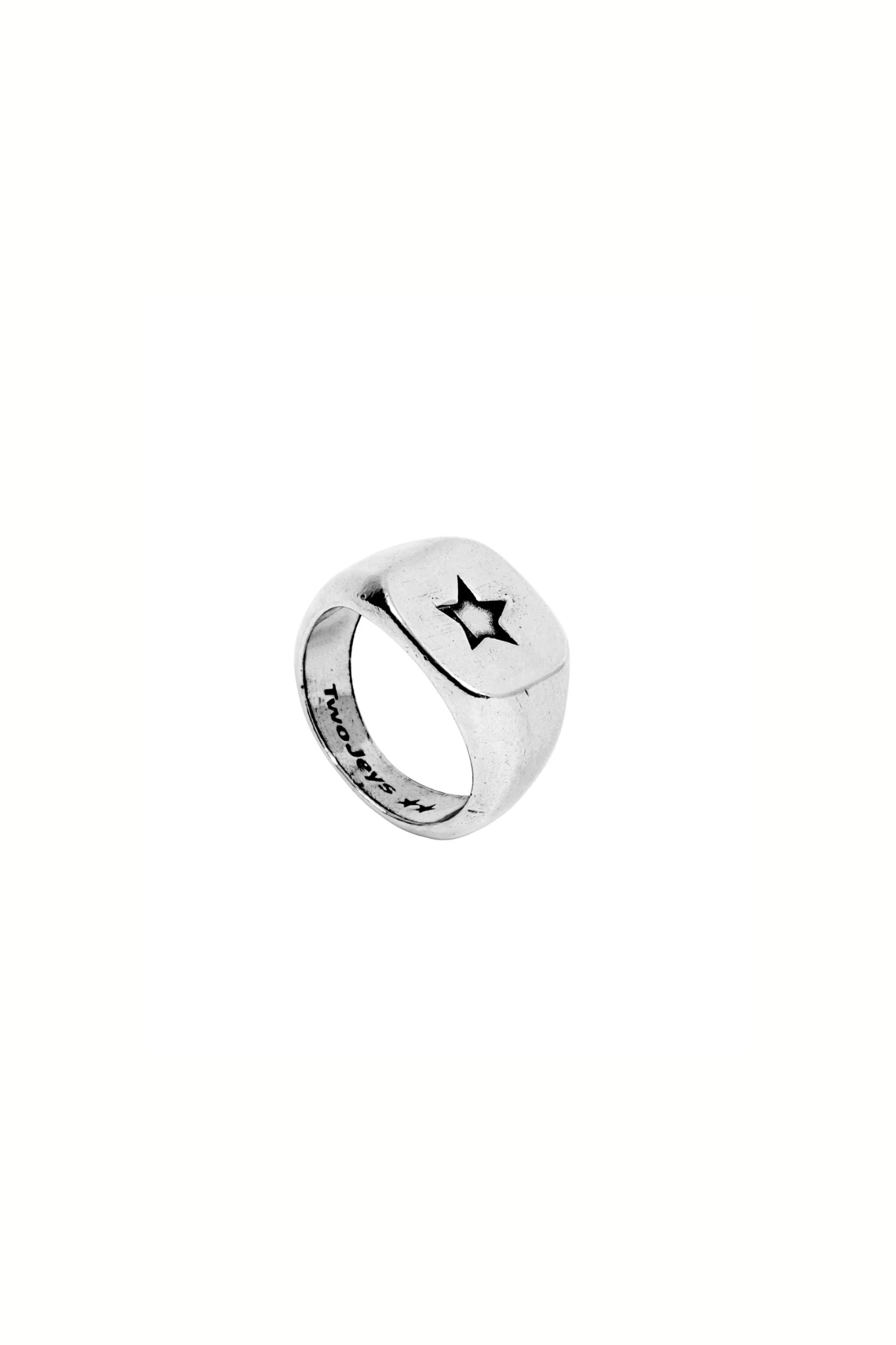 STAR SIGNET RING - SILVER