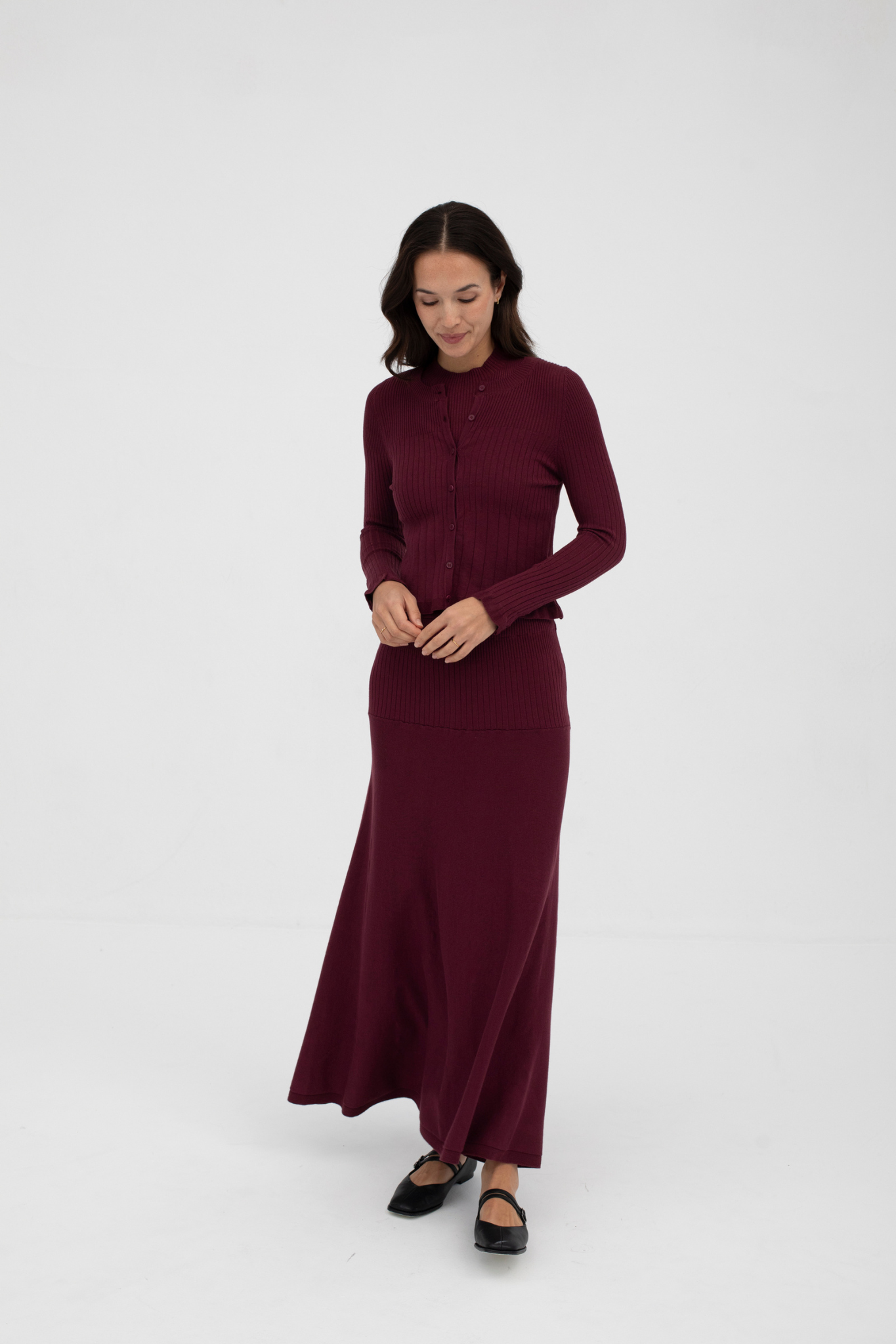 SUFOUH CARDIGAN - GARNET