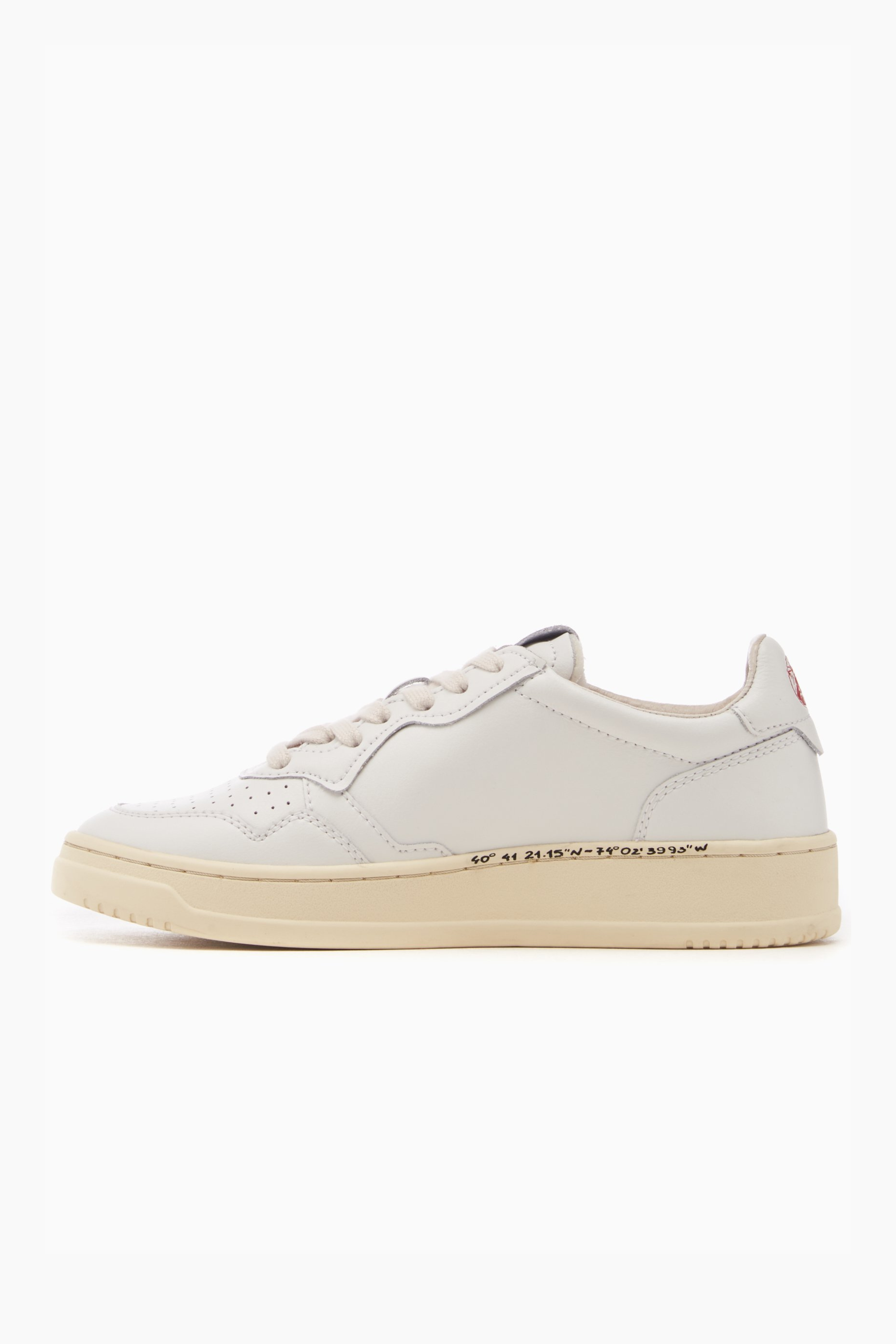 AULW-LI02 - MEDALIST LOW SNEAKERS IN LEATHER WHITE/RED