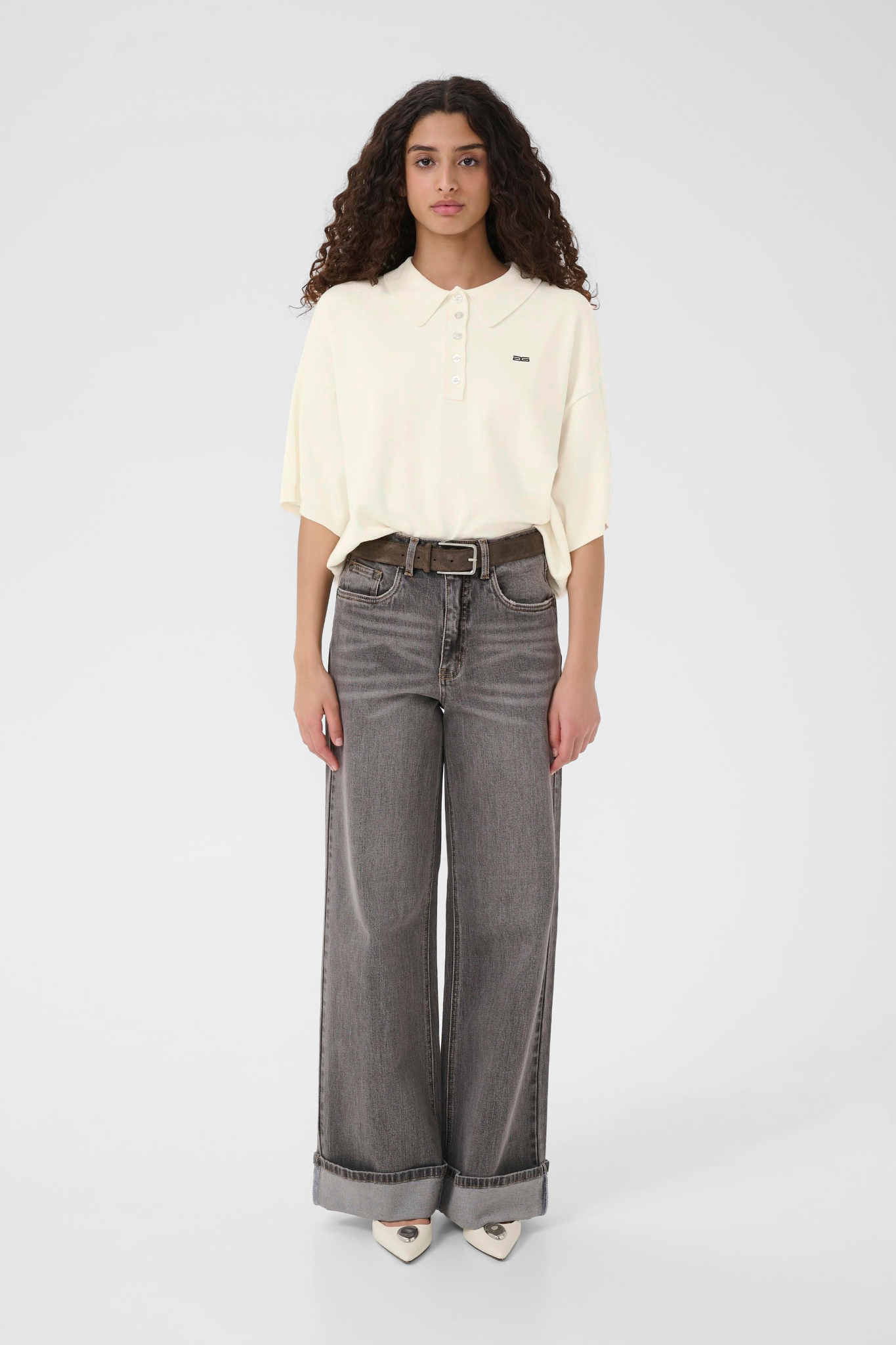 TALLA POLO PULLOVER - EGRET