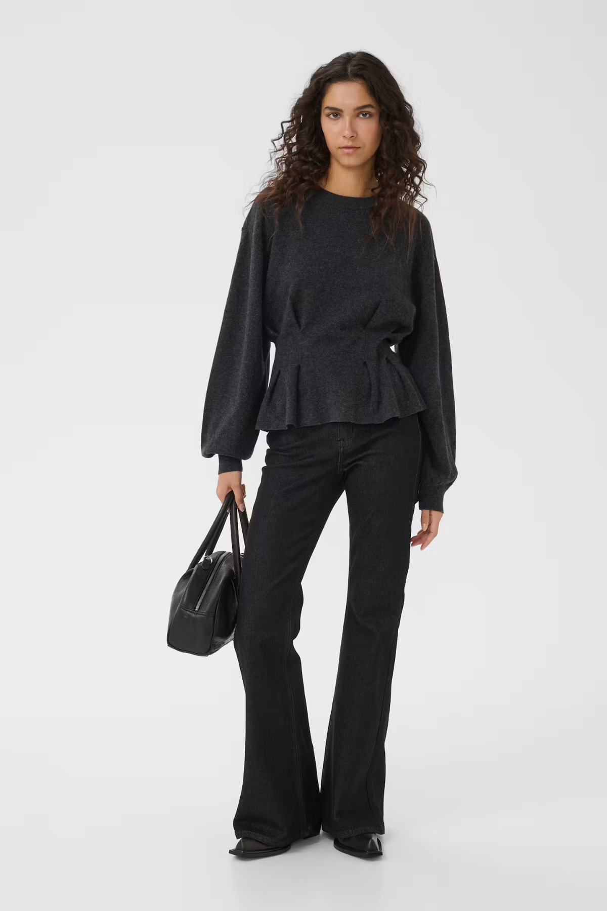MANZI TAILLE-PULLOVER - DEEP GRAPHITE MELANGE