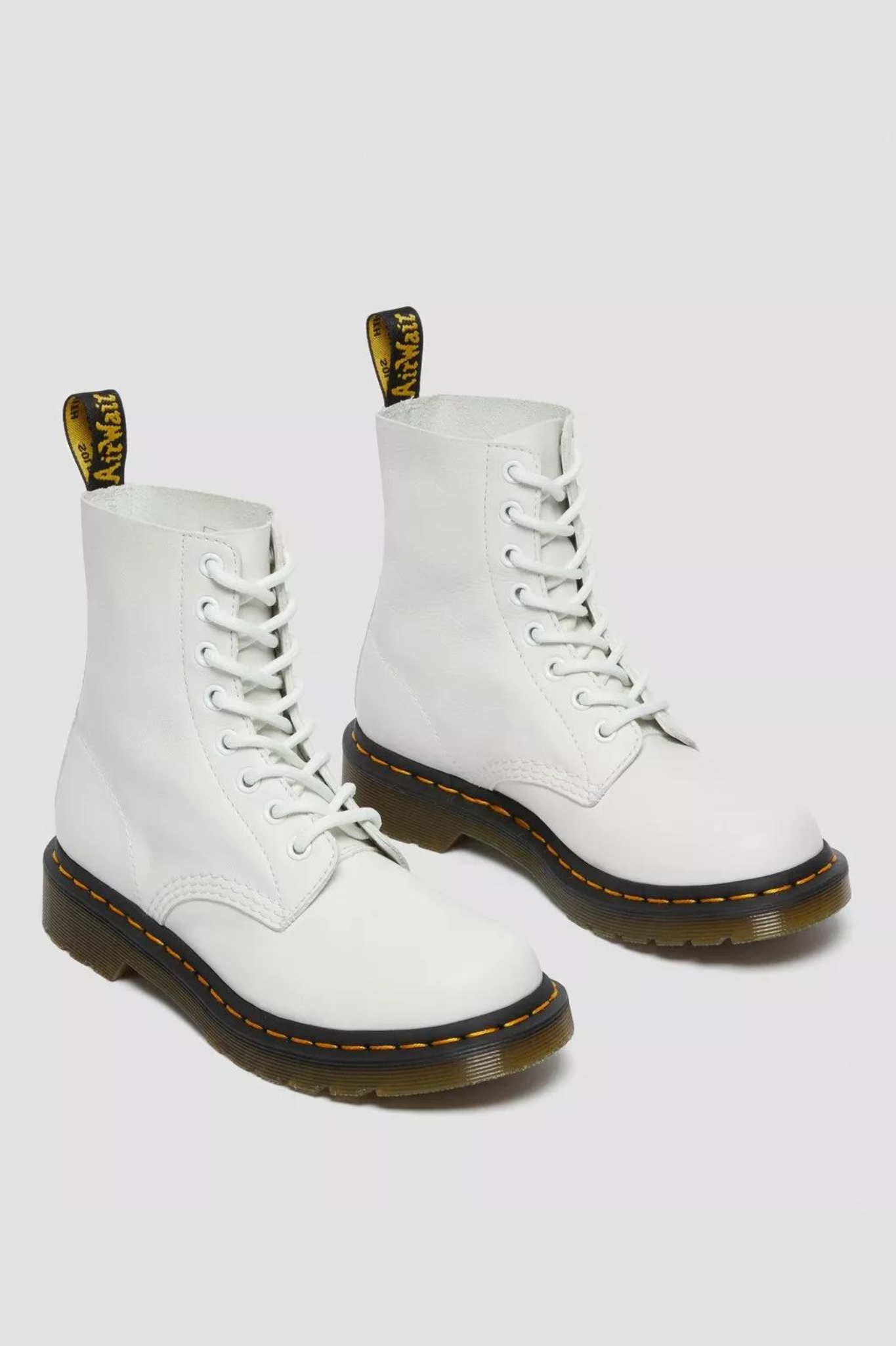 1460 PASCAL VIRGINIA LEATHER BOOTS - WHITE OPTICAL