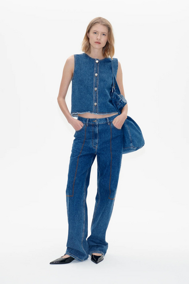 MADINE TOP - CLASSIC BLUE DENIM