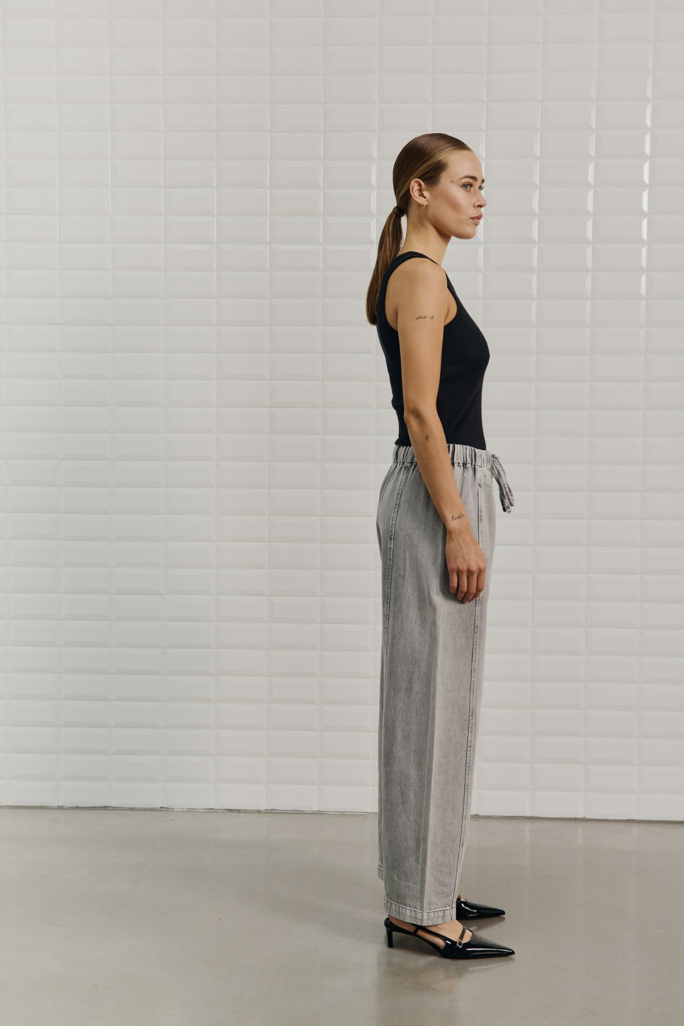 PENELOPE DENIM PANT - SPRING GREY