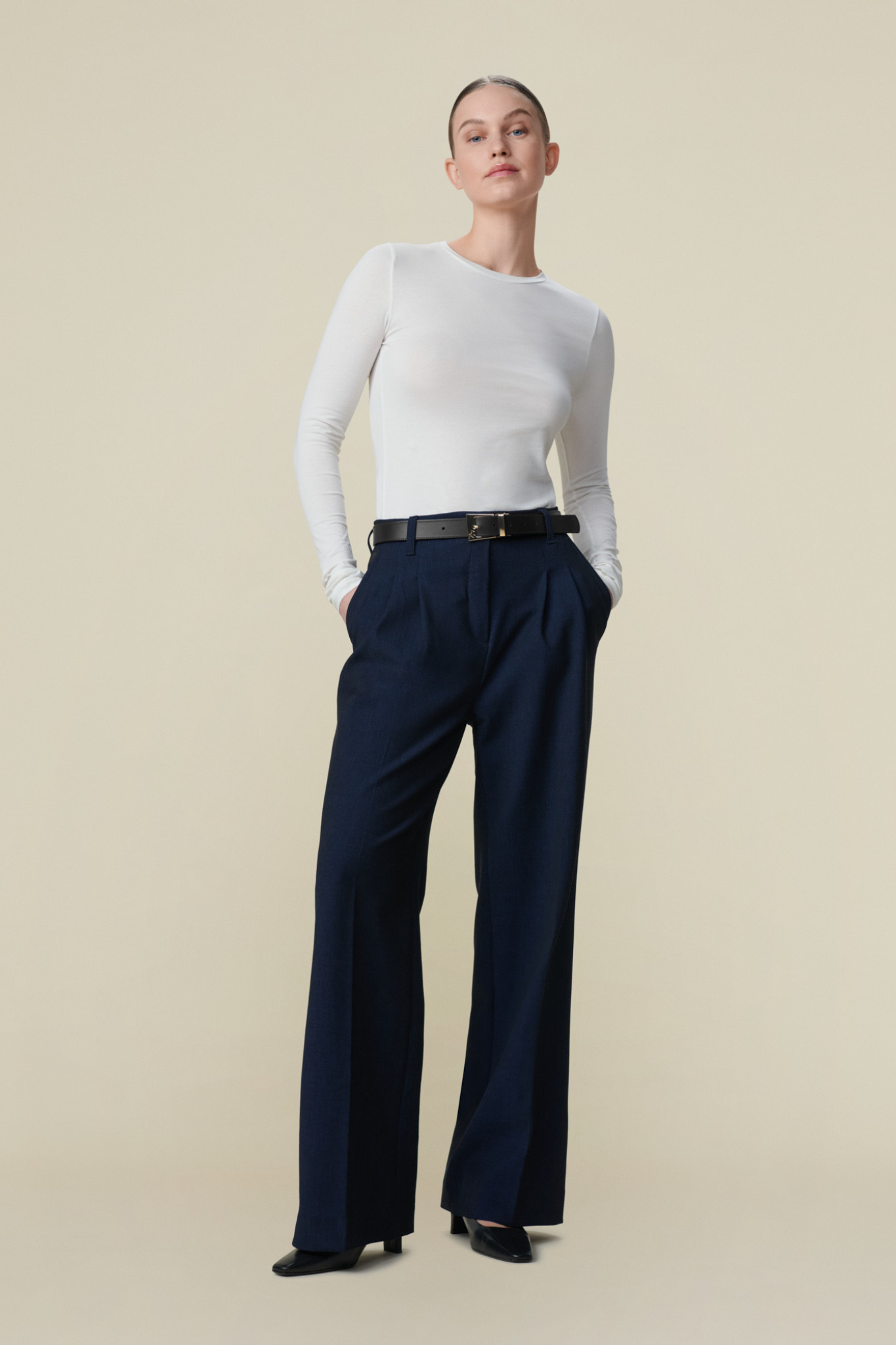 WANDA SUIT PANTS - NAVY