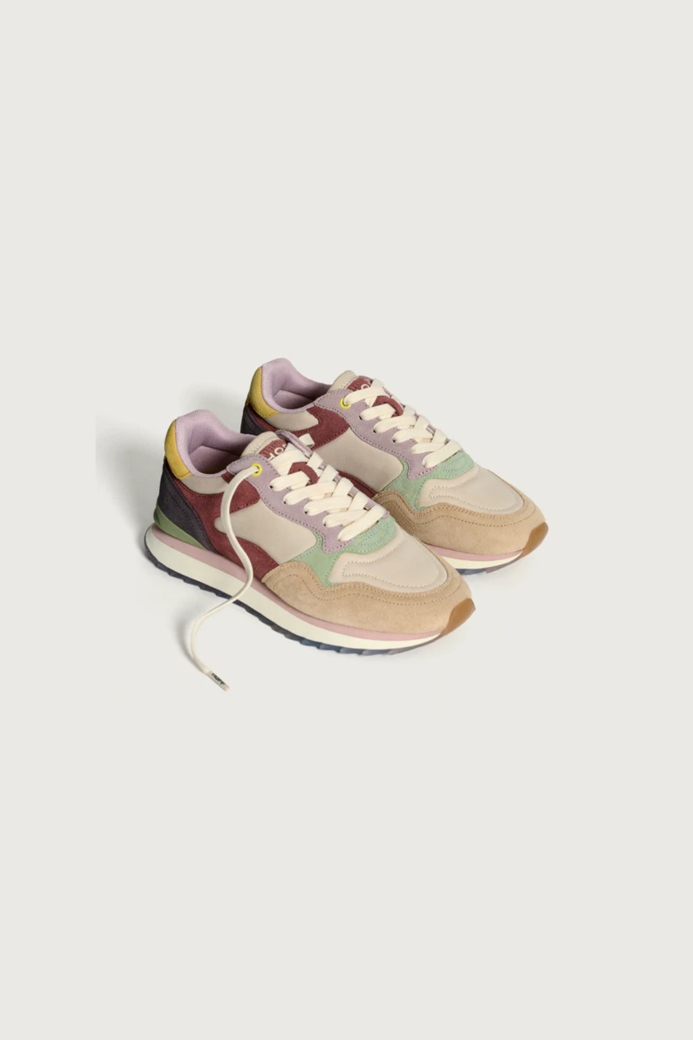 CITY BRUSSELS WOMEN SNEAKERS - BEIGE/GREEN/PURPLE