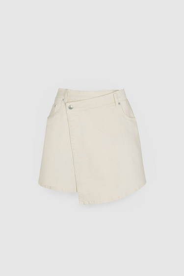 JAMIE DENIM SKIRT - OFF WHITE